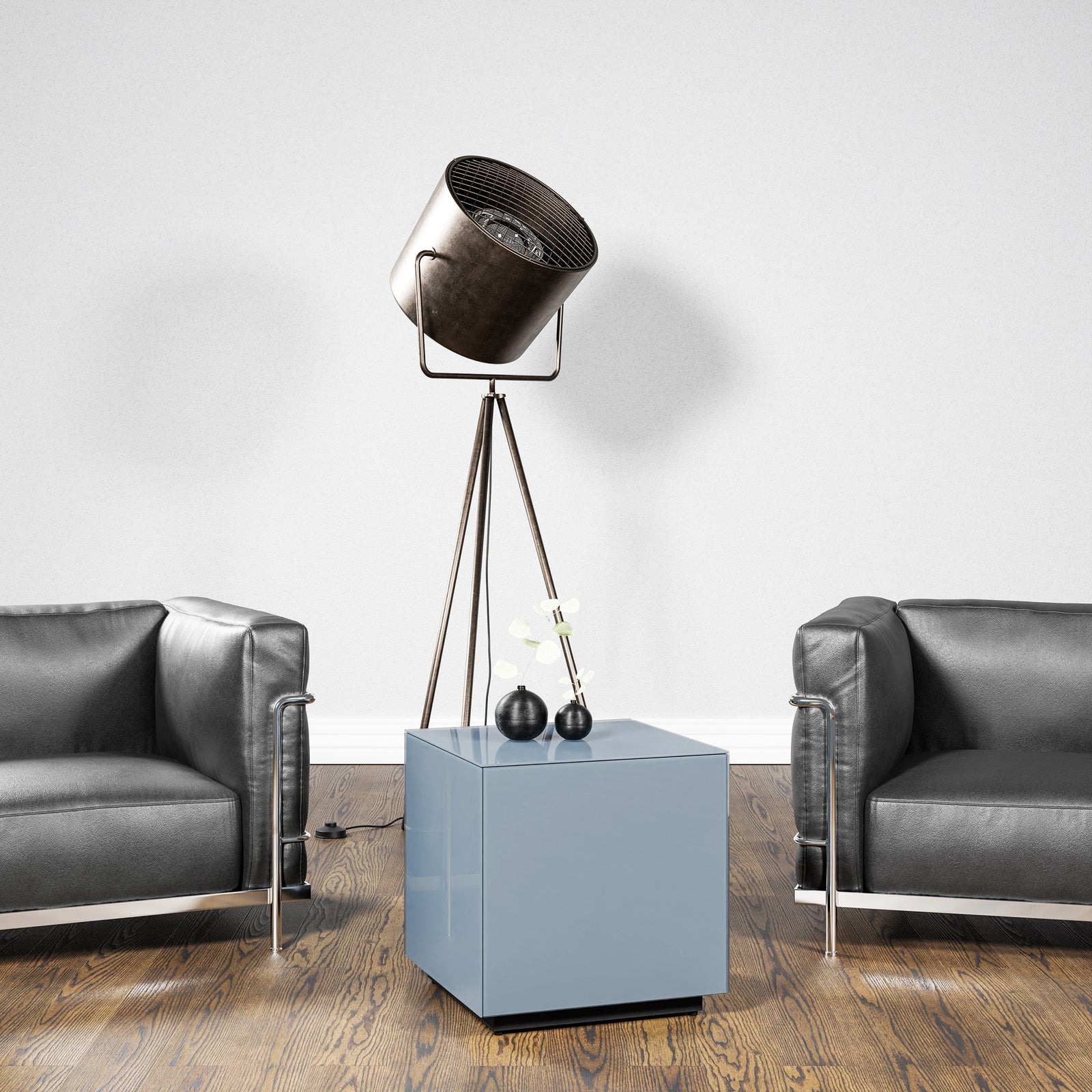 Sonorous STB-45 All Glass Cube Side Table - Gray Ash (Limited Edition)