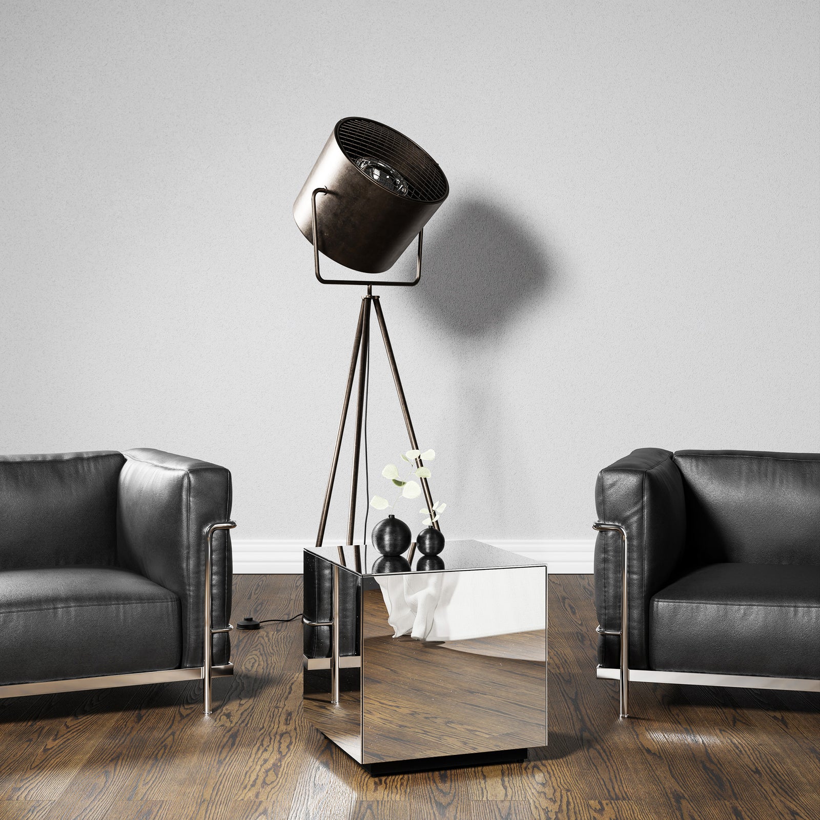 Sonorous STB-45 All Glass Cube Side Table - Mirror