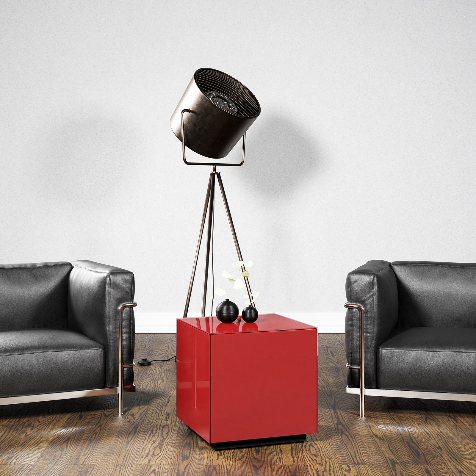 Sonorous STB-45 All Glass Cube Side Table - Scarlet Red (Limited Edition)