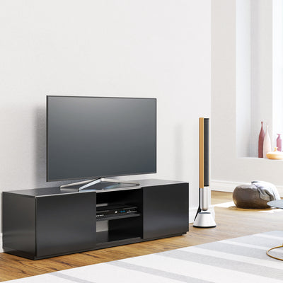 Sonorous TRD-150 Modern Wood TV Stand For Sizes up to 65" - Black