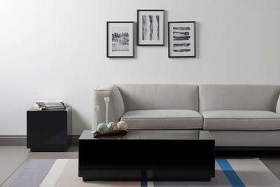 Sonorous CTB-120 All Glass Coffee Table / Center Table - Black