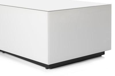 Sonorous CTB-120 All Glass Coffee Table / Center Table - White