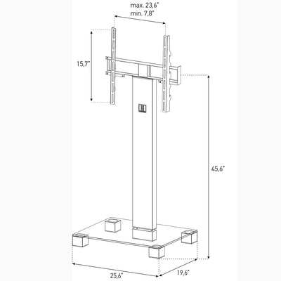 Sonorous PL-2510 Modern TV Floor Stand Mount For TVs up to 65" (Aluminum Construction)