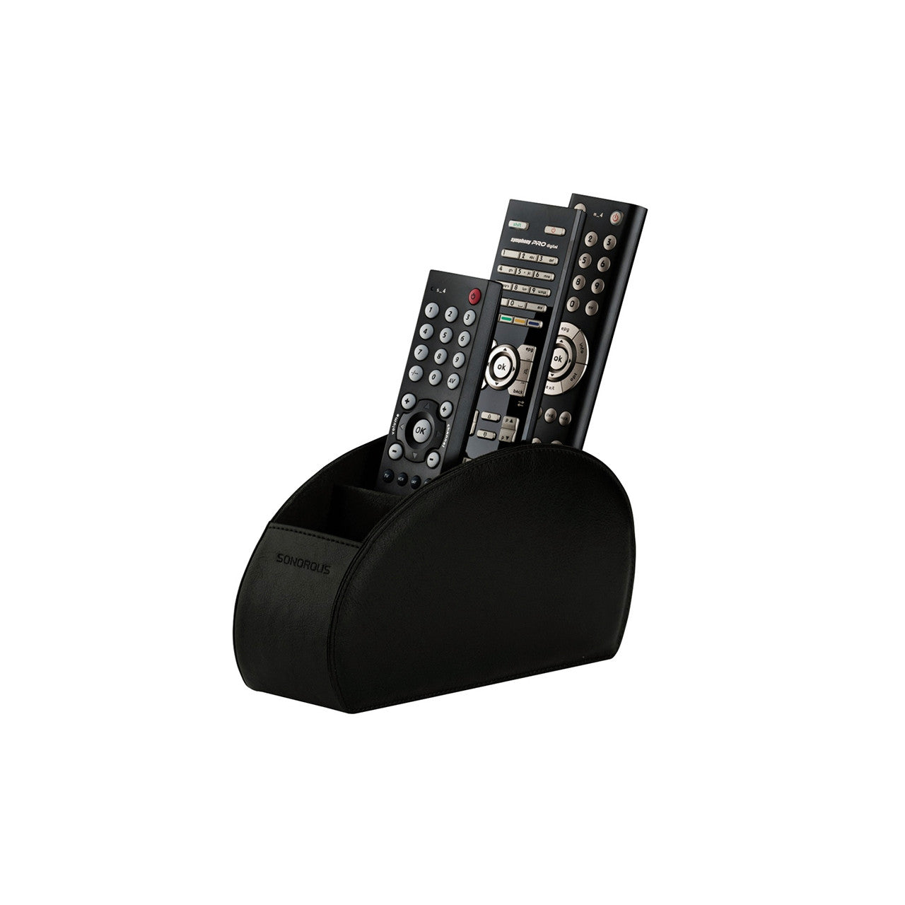 Sonorous Luxury Leather Remote Control Holder - Black