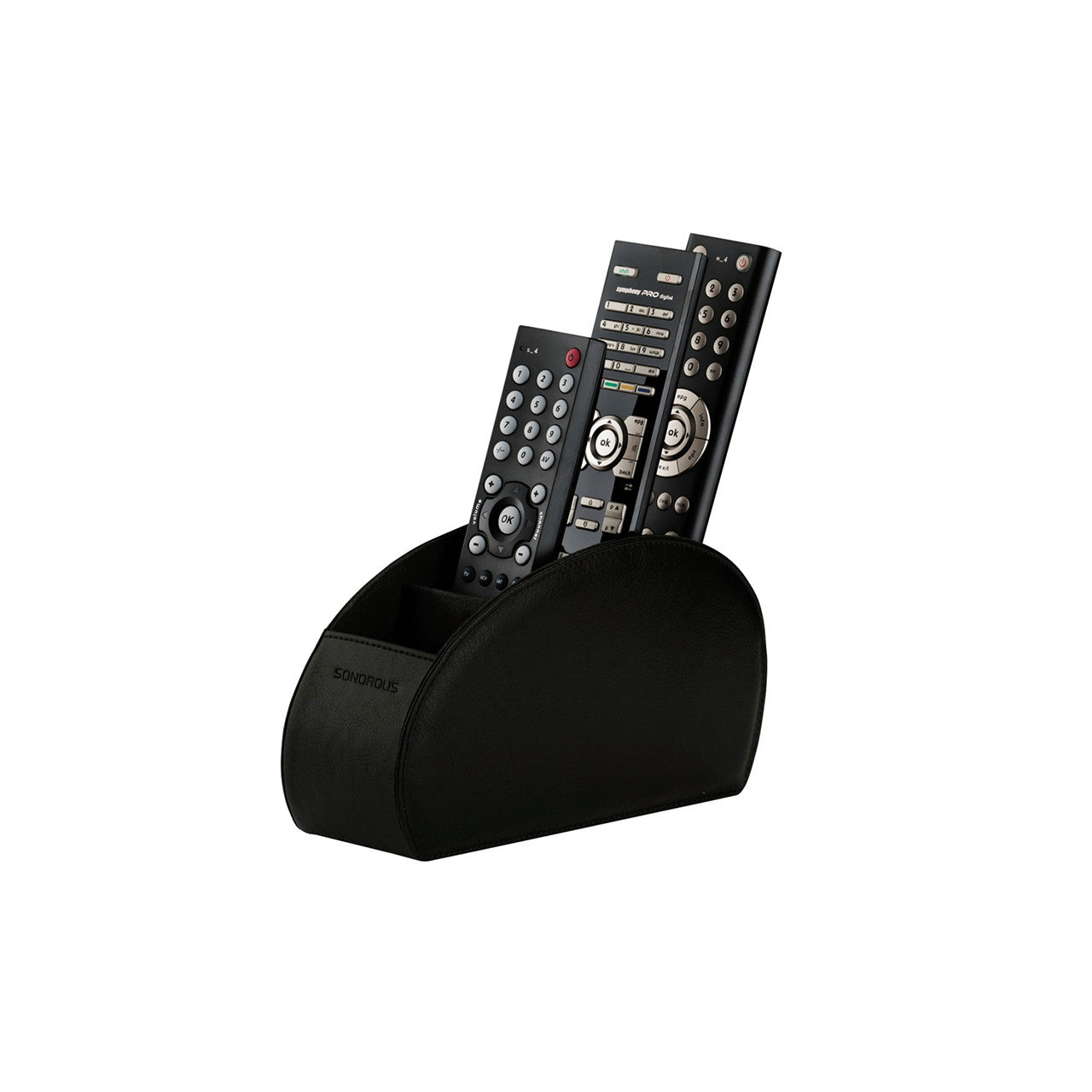 Sonorous Luxury Leather Remote Control Holder - Black