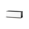 Sonorous Studio ST110 Modern TV Stand w/ Hidden Wheels for TVs up to 65" - Black / White Wood Cover