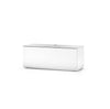 Sonorous Studio ST110 Modern TV Stand w/ Hidden Wheels for TVs up to 65" - White / White Wood Cover