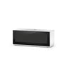 Sonorous Studio ST110 Modern TV Stand w/ Hidden Wheels for TVs up to 65" - White / Black Glass Cover