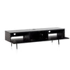 Sonorous Studio ST360 Modern TV Stand w/ Spike Legs for TVs up to 75" - Black / White Wood Cover