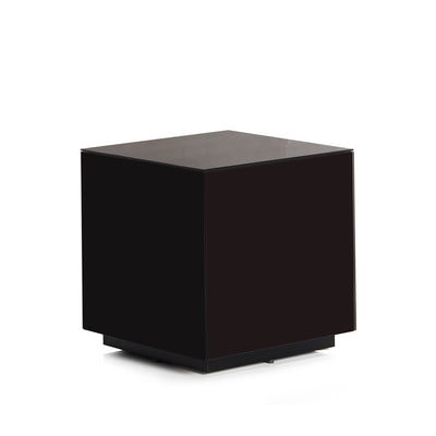 Sonorous STB-45 All Glass Cube Side Table - Black