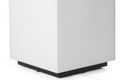 Sonorous STB-45 All Glass Cube Side Table - White