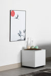 Sonorous STB-45 All Glass Cube Side Table - White