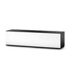 Sonorous Studio ST160 Modern TV Stand w/ Hidden Wheels for TVs up to 75" - Black / White Wood Cover