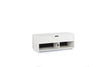 Sonorous Studio ST110 Modern TV Stand w/ Hidden Wheels for TVs up to 65" - White / White Wood Cover