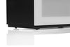 Sonorous Studio ST110 Modern TV Stand w/ Hidden Wheels for TVs up to 65" - Black / White Glass Cover