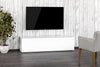 Sonorous Studio ST160 Modern TV Stand w/ Hidden Wheels for TVs up to 75" - White / Black Wood Cover