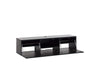 Sonorous Studio ST160 Modern TV Stand w/ Hidden Wheels for TVs up to 75" - Black / Walnut Wood Cover
