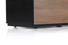 Sonorous Studio ST160 Modern TV Stand w/ Hidden Wheels for TVs up to 75" - Black / Black Wood Cover