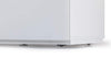 Sonorous Studio ST160 Modern TV Stand w/ Hidden Wheels for TVs up to 75" - White / Black Wood Cover