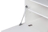 Sonorous Studio ST160 Modern TV Stand w/ Hidden Wheels for TVs up to 75" - White / Black Wood Cover
