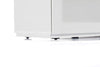 Sonorous Studio ST160 Modern TV Stand w/ Hidden Wheels for TVs up to 75" - White / White Glass Cover