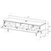 Sonorous Studio ST360 Modern TV Stand w/ Spike Legs for TVs up to 75" - Black / White Wood Cover