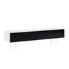 Sonorous Studio ST360 Modern TV Stand w/ Spike Legs for TVs up to 75" - White / Black Wood Cover