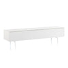 Sonorous Studio ST360 Modern TV Stand w/ Spike Legs for TVs up to 75" - White / White Wood Cover