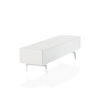Sonorous Studio ST360 Modern TV Stand w/ Spike Legs for TVs up to 75" - White / White Wood Cover
