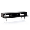 Sonorous Studio ST360 Modern TV Stand w/ Spike Legs for TVs up to 75" - Black / Black Glass Cover