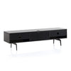 Sonorous Studio ST360 Modern TV Stand w/ Spike Legs for TVs up to 75" - Black / White Glass Cover