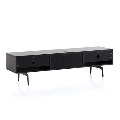 Sonorous Studio ST360 Modern TV Stand w/ Spike Legs for TVs up to 75" - Black / White Glass Cover