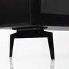 Sonorous Studio ST360 Modern TV Stand w/ Spike Legs for TVs up to 75" - Black / White Glass Cover