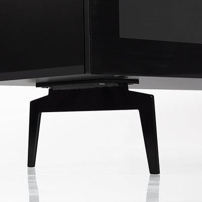 Sonorous Studio ST360 Modern TV Stand w/ Spike Legs for TVs up to 75" - Black / Black Glass Cover