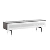 Sonorous Studio ST360 Modern TV Stand w/ Spike Legs for TVs up to 75" - Black / White Glass Cover