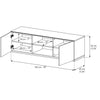 Sonorous TRD-150 Modern Wood TV Stand For Sizes up to 65" - Black