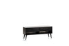 Sonorous VL1200 Series Modern TV Stand w/ Wood Legs for TVs up to 65" - Black Cabinet / White Cover