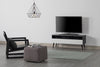 Sonorous VL1200 Series Modern TV Stand w/ Wood Legs for TVs up to 65" - Black Cabinet / White Cover