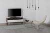 Sonorous VL1200 Series Modern TV Stand w/ Wood Legs for TVs up to 65" - Walnut Cabinet / White Cover